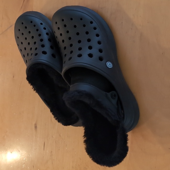 Joybees NWOT Unisex Sz9W Sz7M Black Cozy Clogs Faux Fur Lined - Picture 3 of 10